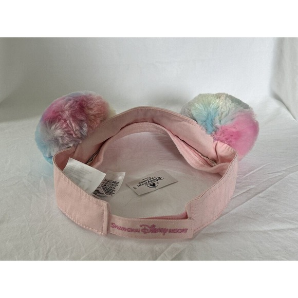 Disney Minnie Mouse Pastel/ Cotton Candy Dream Visor with Pom Pom Summer Hat Cap main image 5